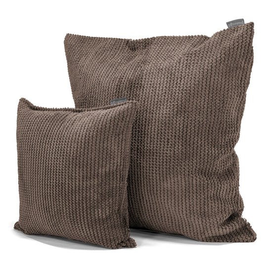 Scatter Cushion 47 x 47cm - Pom Pom Chocolate Brown 02