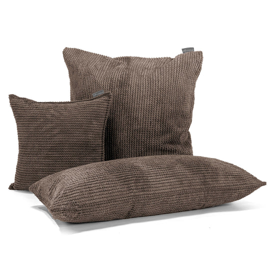 Scatter Cushion 47 x 47cm - Pom Pom Chocolate Brown 04