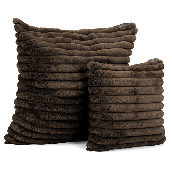 Scatter Cushion Cover 47 x 47cm - Ultra Plush Cord Sable 02