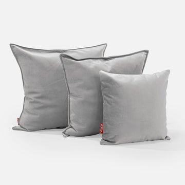 Throw Pillow 47 x 47cm - Velvet Silver