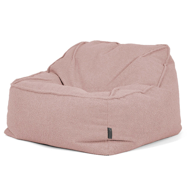 Sloucher Bean Bag Chair - Boucle Pink 03