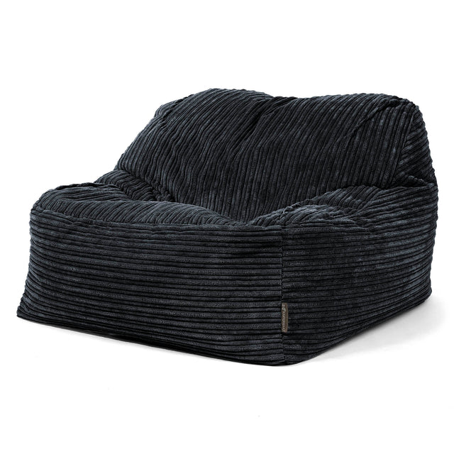Sloucher Bean Bag Chair - Cord Black 03