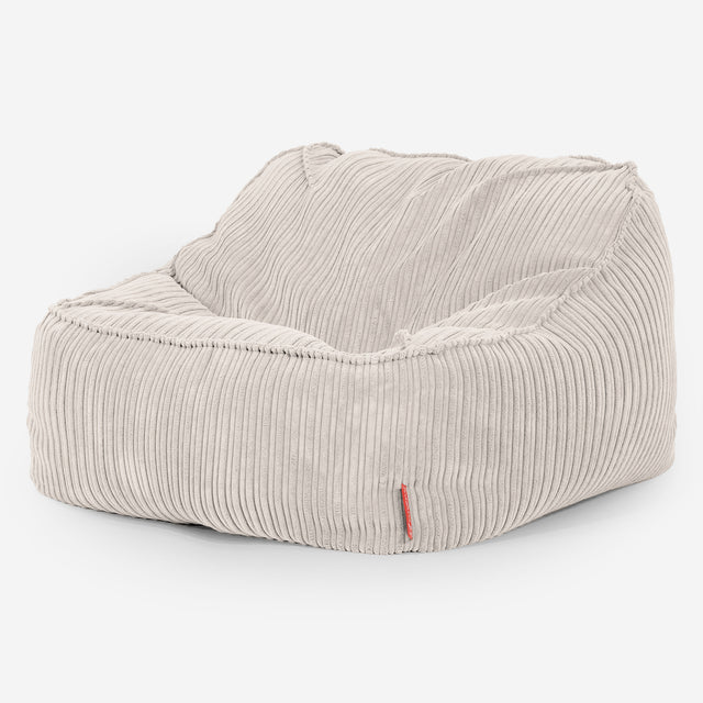 Sloucher Bean Bag Chair - Cord Ivory 03