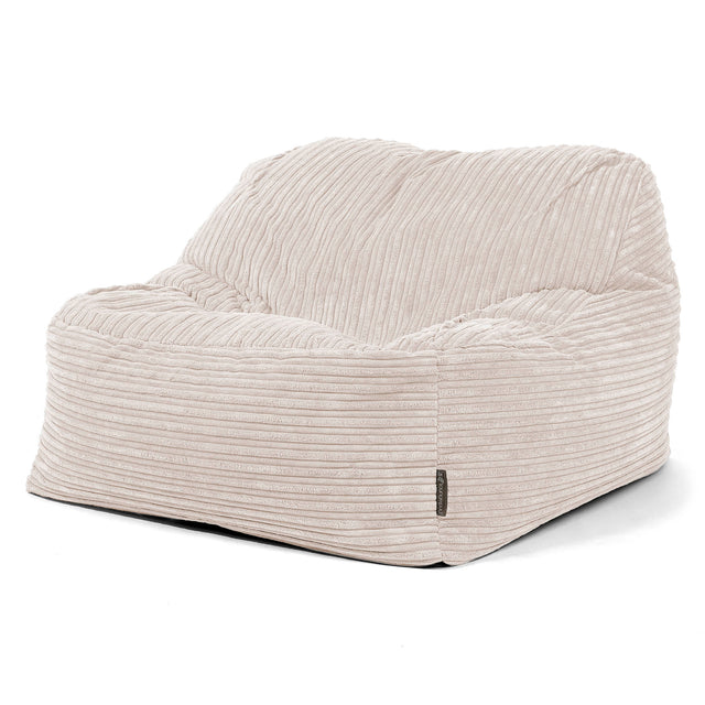 Sloucher Bean Bag Chair - Cord Ivory 03