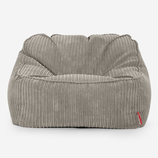 Sloucher Bean Bag Chair - Cord Mink 01