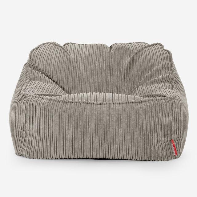 Sloucher Bean Bag Chair - Cord Mink 01