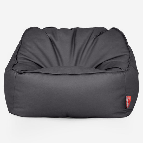 Sloucher Bean Bag Chair - Vegan Leather Black 01