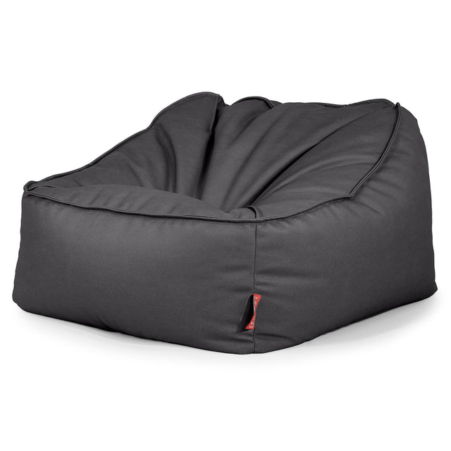 Sloucher Bean Bag Chair - Vegan Leather Black 03