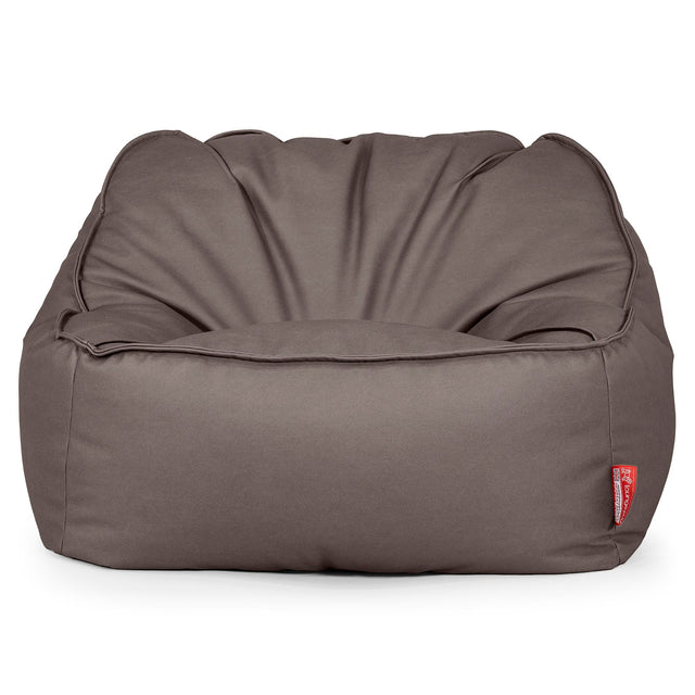 Sloucher Bean Bag Chair - Vegan Leather Chocolate 01