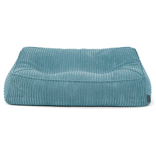 Sloucher Bean Bag Sofa - Cord Aegean Blue 03