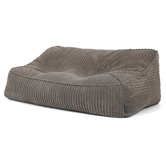 Sloucher Bean Bag Sofa - Cord Graphite Grey 02