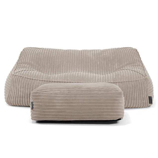 Sloucher Bean Bag Sofa - Cord Mink 01