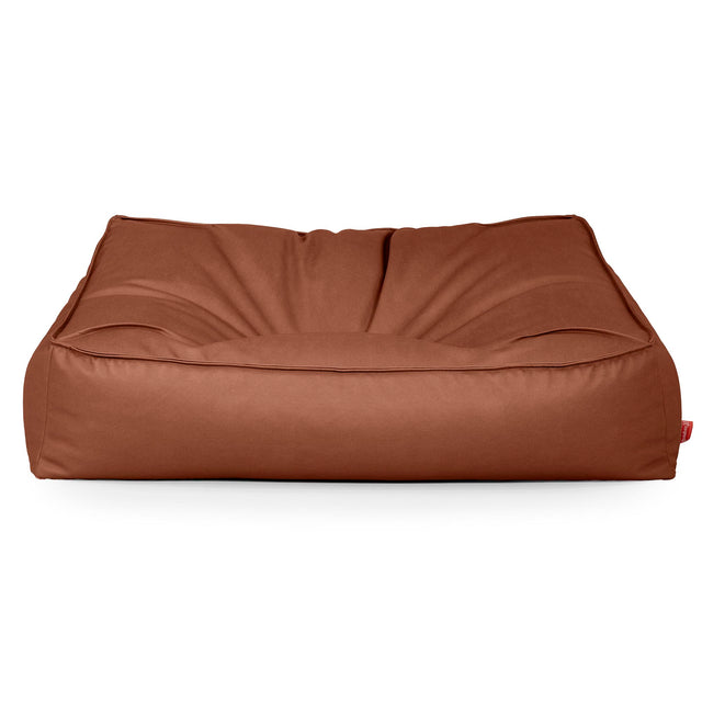 Sloucher Bean Bag Sofa - Vegan Leather Chestnut 01