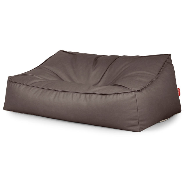 Sloucher Bean Bag Sofa - Vegan Leather Chocolate 03