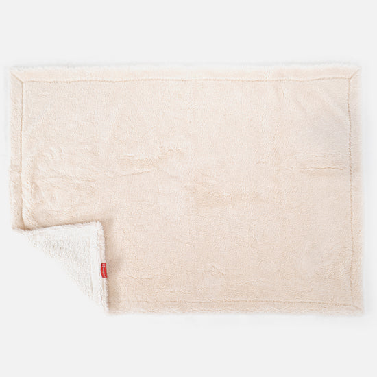 Sherpa Throw / Blanket - Teddy Faux Fur Cream 02
