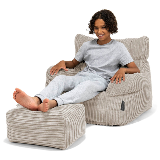 Teens Bean Bag Armchair 6-14 yr - Cord Mink 01