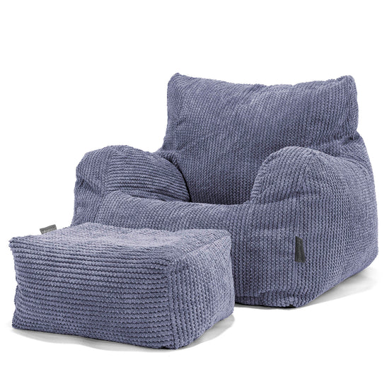 Teens Bean Bag Armchair 6-14 yr - Pom Pom Purple 03
