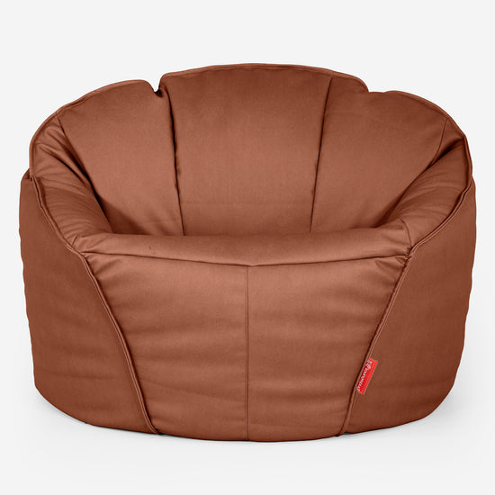 Ultimate Classic Gaming Bean Bag Chair - Vegan Leather Chestnut 02