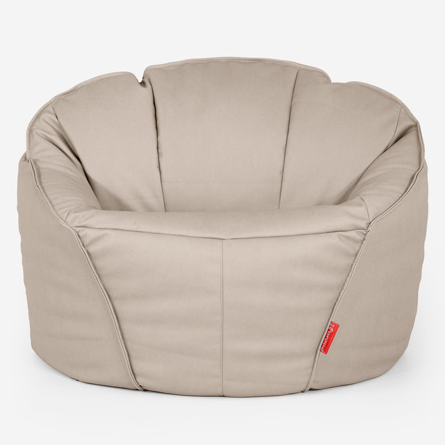 Ultimate Classic Gaming Bean Bag Chair - Vegan Leather Ivory 02