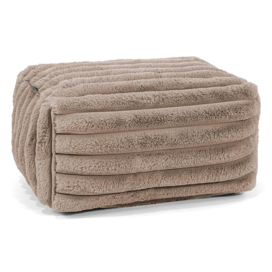 Small Footstool - Ultra Plush Cord Minky 01