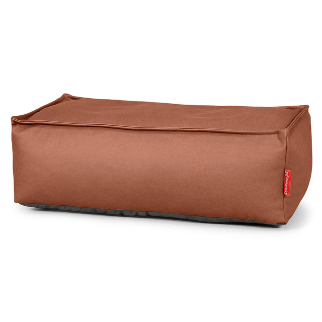 Large Footstool - Vegan Leather Chestnut 01