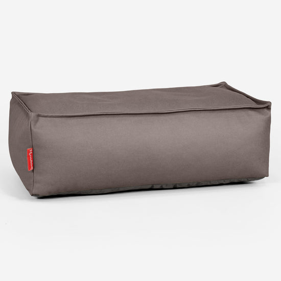 Large Footstool - Vegan Leather Chocolate 01
