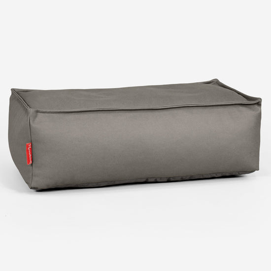 Large Footstool - Vegan Leather Grey 01