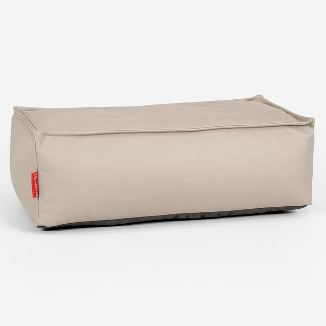 Large Footstool - Vegan Leather Ivory 01