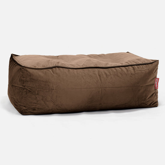Large Footstool - Velvet Espresso 01