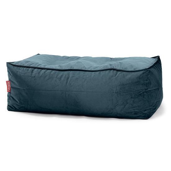 Large Footstool - Velvet Teal 01