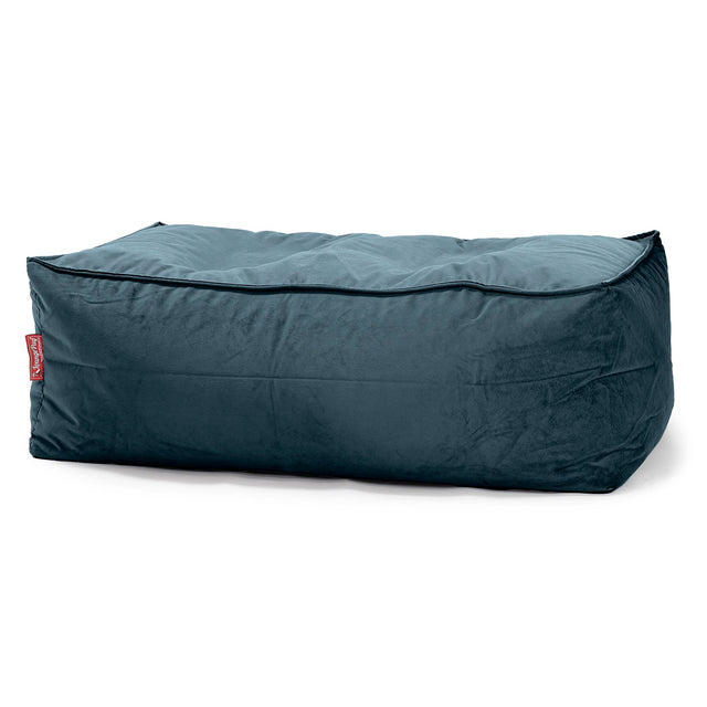 Large Footstool - Velvet Teal 01