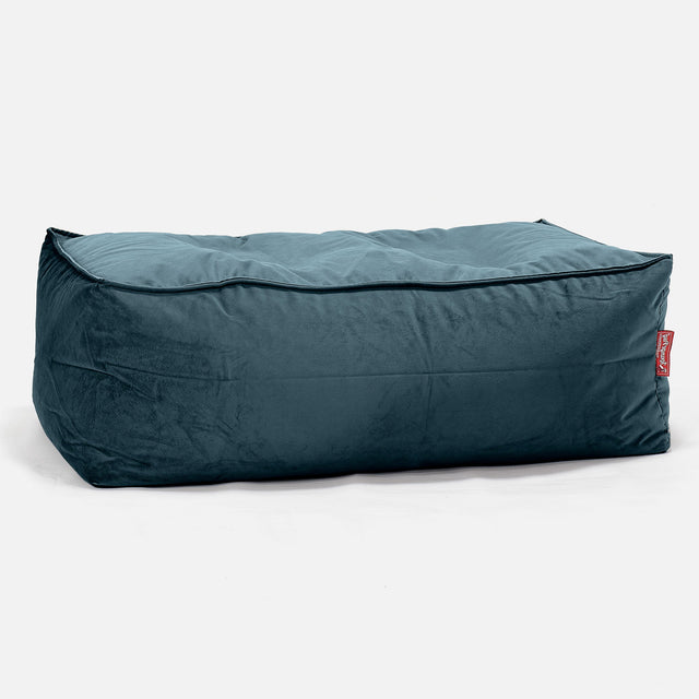 CloudSac 100 Memory Foam Footstool - Velvet Teal 01