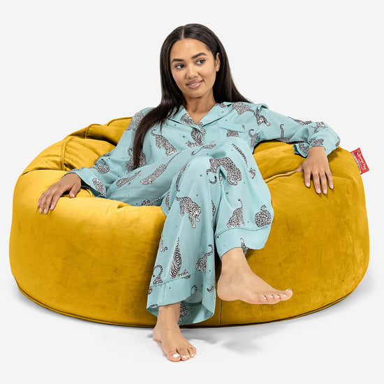 Mammoth Bean Bag Sofa - Velvet Gold 01
