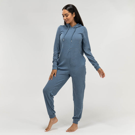 Women's Blue Jersey Onesie 01