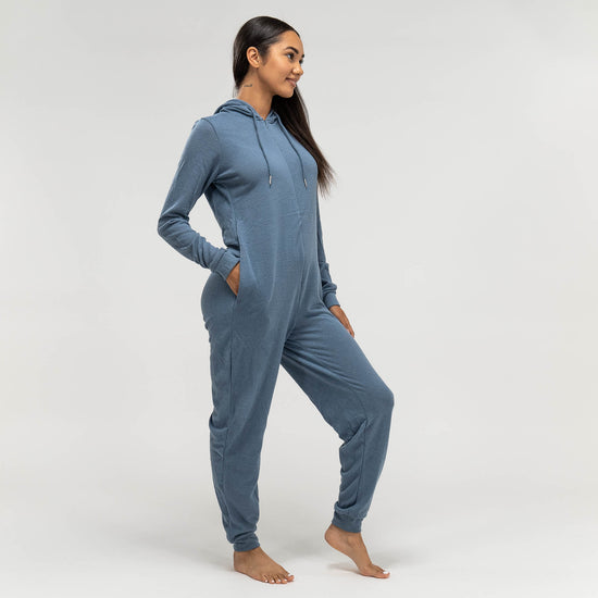 Women's Blue Jersey Onesie 03