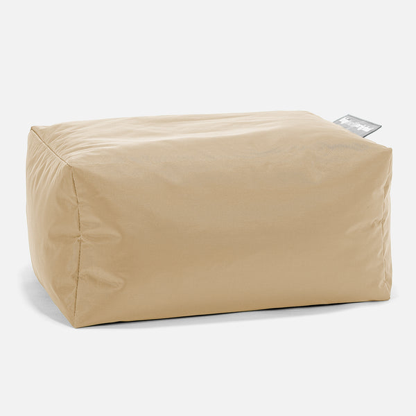 Outdoor Small Footstool - SmartCanvas™ Beige