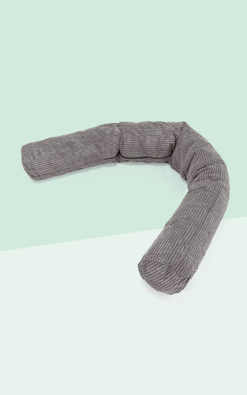 XXL Cuddle Cushion Pom Pom Charcoal Grey