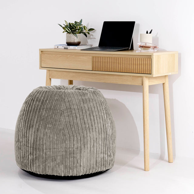 Desk Chair Pouf - Cord Mink 02