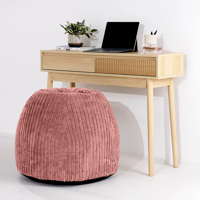 Desk Chair Pouf - Cord Peach 02
