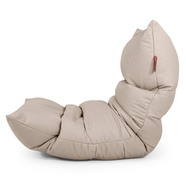 Eva Lounger Bean Bag - Vegan Leather Ivory 02