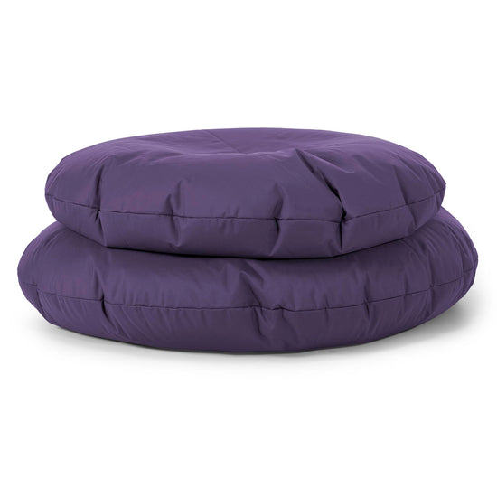 Flexforma Junior Children's Round Floor Cushion Bean Bag 2-14 yr - Easy Clean Purple 01