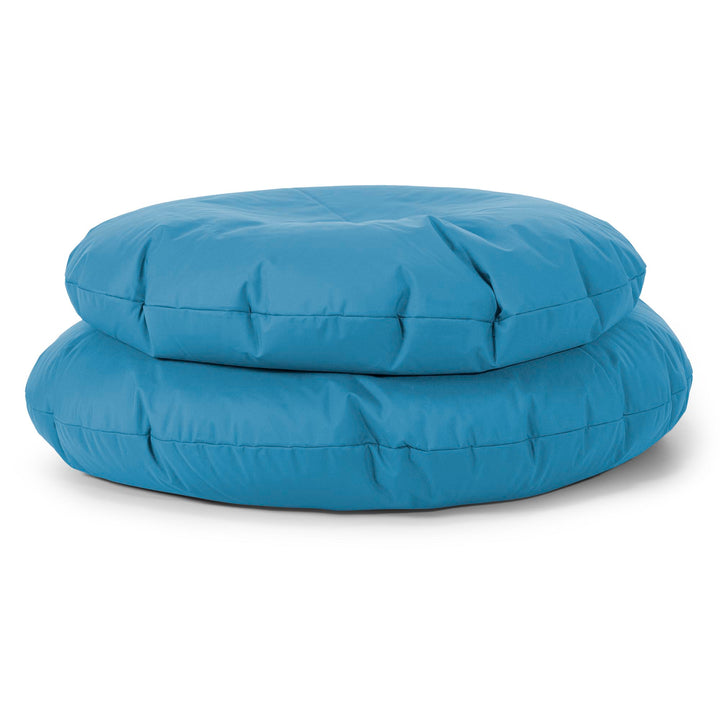 Flexforma Junior Children's Round Floor Cushion Bean Bag 2-14 yr - Easy Clean Turquoise Blue 01