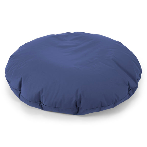 Flexforma Adult Round Floor Cushion Bean Bag - Easy Clean Navy Blue 03