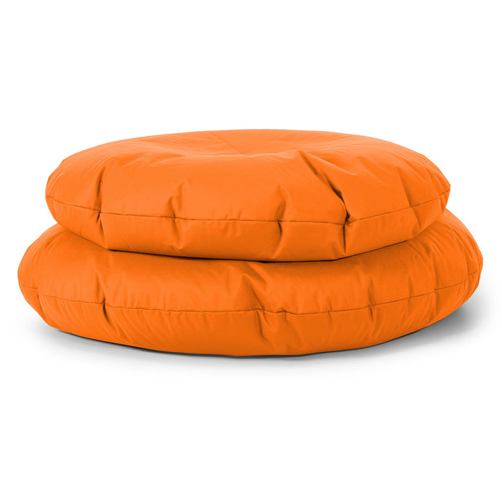 Flexforma Adult Round Floor Cushion Bean Bag - Easy Clean Orange 01