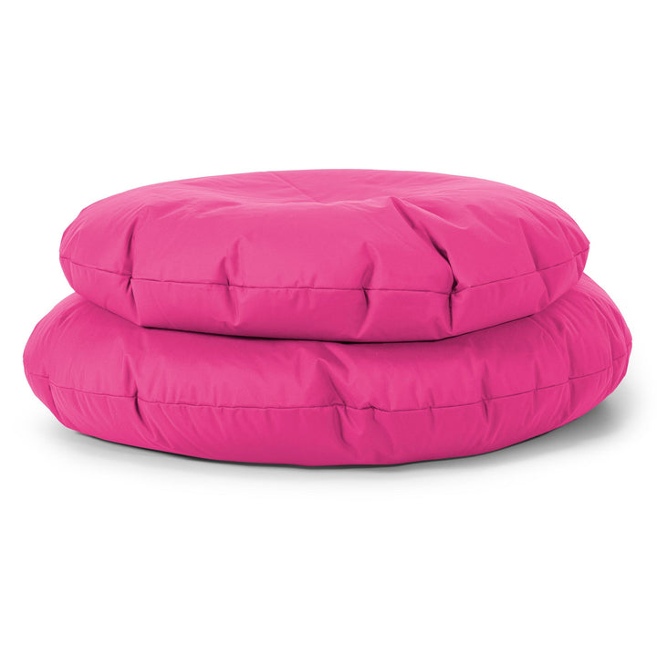 Flexforma Adult Round Floor Cushion Bean Bag - Easy Clean Pink 01