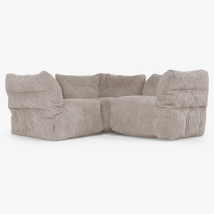 3 Piece Corner Modular Sofa Set - Cord Dovetail Grey