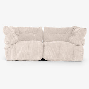 2 Piece Modular Sofa Set - Cord Ivory