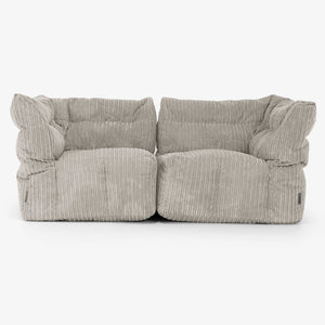 2 Piece Modular Sofa Set - Cord Mink