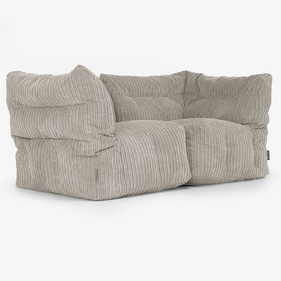 2 Piece Modular Sofa Set - Cord Mink 02