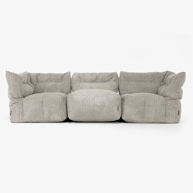 3 Piece Multi Modular Sofa Set - Cord Mink 04